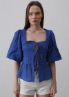 Kare Yaka Balon Kol Bluz  avi