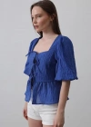 Kare Yaka Balon Kol Bluz  avi