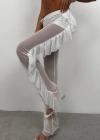Katlı Transparan Pantolon