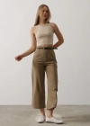 Kemer Pens Detaylı Pantolon  Haki