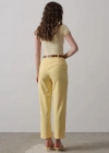Kemerli Havuç Pantolon  Sarı