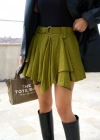 Kemerli Şort Etek  Yeşil