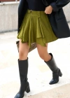 Kemerli Şort Etek  Yeşil