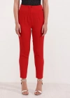 Kırmızı Yüksek Bel Kumaş Pantolon 6650