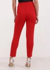 Kırmızı Yüksek Bel Kumaş Pantolon 6650
