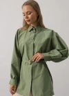 Kuşak Detaylı Tunik Gömlek  Haki
