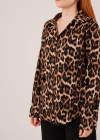 Leopar Desen Rahat Kalıp Gömlek