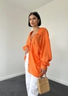 Oranj Tek Cepli Bedensiz Cruz Gömlek