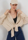 Örme Oversize Gömlek 20264  Bej