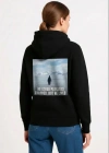 Oversize Hoodie  ırt Baskılı urvivor Penguin Temalı, Felsefi Yazılı Kapüşonlu weatshirt  iyah