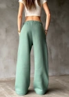 Palazzo Bol Paça Eşofman Pantolon  Yeşil