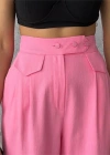 PANTOON KAPAI CEP 3 DÜĞE DETAYI  Pembe