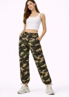 Paraşüt Kumaş Pantolon Bel Ve Paça Ayarlanabilir Lastikli Spor Pantolon  Kamuflaj