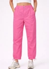 Paraşüt Kumaş Pantolon Bel Ve Paça Ayarlanabilir astikli por Pantolon  Pembe