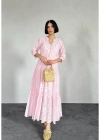 Pembe Dantelli New Elbise