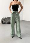 Sante Çi̇zgi̇li̇ Bel Kuşakli Palazzo Pantolon