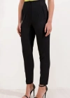Siyah Yüksek Bel Kumaş Pantolon 6650