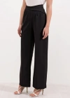 Siyah Yüksek Bel Palazzo Pantolon 6646