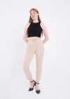 Tam Kalıp Basic Eşofman Pantolon  Bej