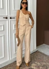 Tek Omuz Büstiyer Plazzo Pantolon Viscon Takım 10159