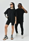 Unisex Basic Bisiklet Yaka Oversize Thirt  iyah