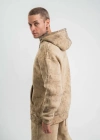 Unisex Double Oversize Kapşonlu Yıkamalı weathirt  Bej