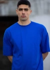 Unisex Düz Biskilet Yaka Oversize Tshirt  avi