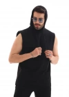Unisex Kapşonlu Kolsuz Eşofman Takımı iyah