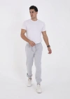 Unisex Kışlık Üç İplik astikli Eşofman Pantolon  Gri