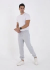 Unisex Kışlık Üç İplik astikli Eşofman Pantolon  Gri