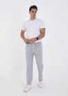 Unisex Üç İplik Basic Eşofman Özel Tasarım Pantolon  Gri