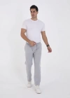 Unisex Üç İplik Basic Eşofman Özel Tasarım Pantolon  Gri