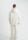 Unisex Uzun Kol Kapşonlu Eşofman Takım  Beyaz