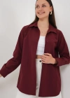 Uzun Kol Basic Gömlek 20279  Bordo