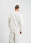 Uzun Kol Bisiklet Yaka Basic weathirt  Beyaz