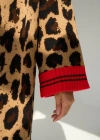 Uzun Leopar Hırka  CamelKırmızı
