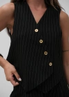 V Yaka Çizgili Kruvaze Yelek