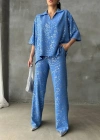 VARAKLI BLUZ PANTOLON TAKIM  Mavi