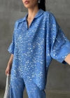 VARAKLI BLUZ PANTOLON TAKIM  Mavi