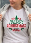 Yılbaşı erry Christmas iller Baskılı Oversize Bisiklet Yaka Tshirt  Beyaz