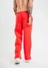 Yırtmaç Detaylı Boru Paça Baggy Eşofman Pantolon  Kırmızı