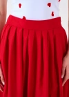 Yırtmaçlı Etek  Kırmızı