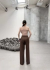 Yüksek Bel Straight Fit Palazzo Pantolon