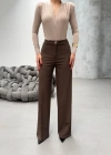 Yüksek Bel Straight Fit Palazzo Pantolon