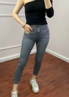 Yüksel Bel Likralı Kot Pantolon (Gri)