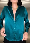 Zümrüt Saten Gömlek