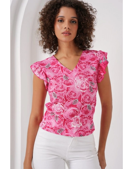 0430 Örme Bluz  Pembe