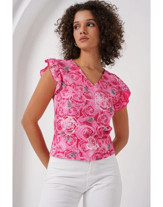 0430 Örme Bluz  Pembe