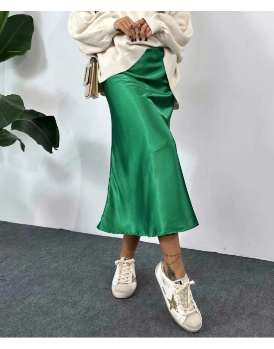 15806 Saten Etek  Yeşil