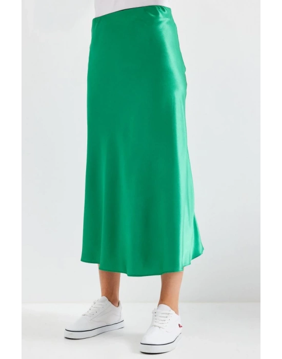 15806 Saten Etek  Yeşil